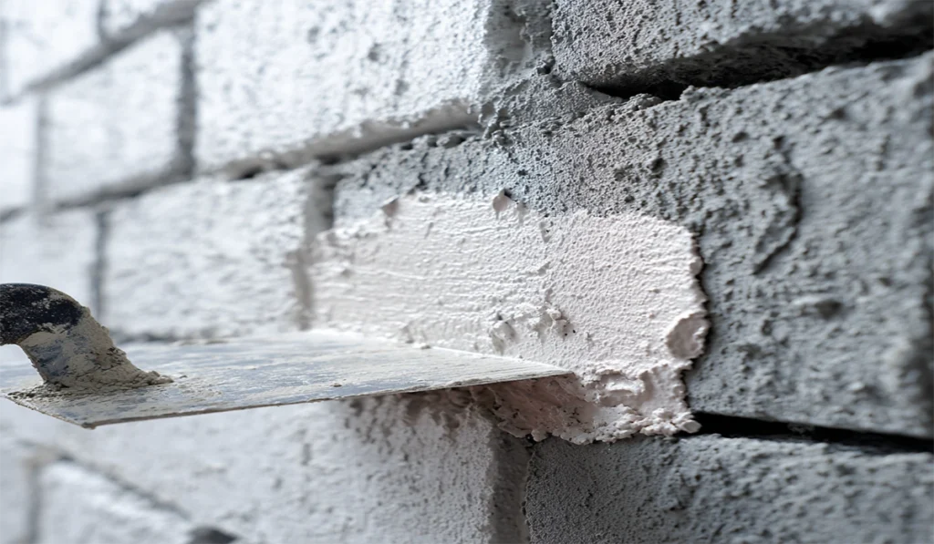 Gypsum Plaster vs Gypsum Board: Which System Your Project Needs 1 Gypsum plaster applied to a solid block background
