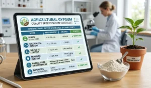 Agricultural gypsum quality specification checklist for buyers
