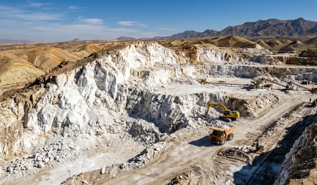 Agricultural Gypsum: What It Does for Soil, and What It Does Not 3 Natural gypsum rock at the Rezvan Mines deposit in Semnan